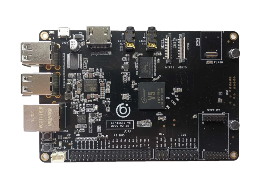 Lindenis V5 Artificial ligent Video Processing Development Board, Allwinner V5, A7 Quad core, 4K 360