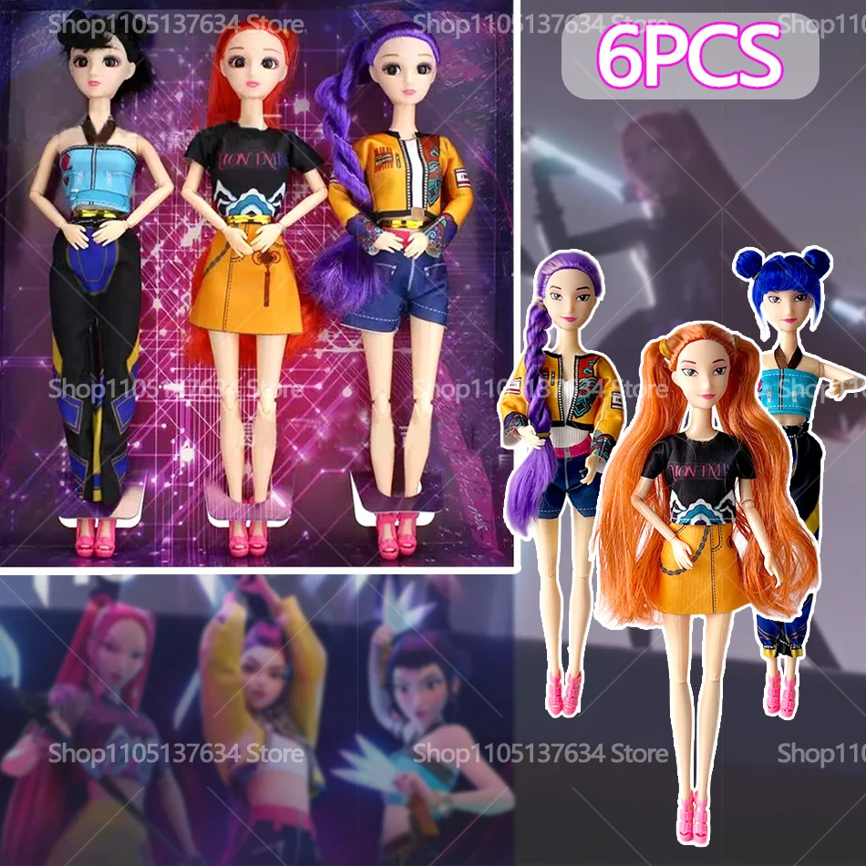 

New Kpop Demon Hunters Anime Merchandise Rumi Mira Zoyi Character Figurine Birthday Gift Fan Club Gifts 11 Joints Are Movable