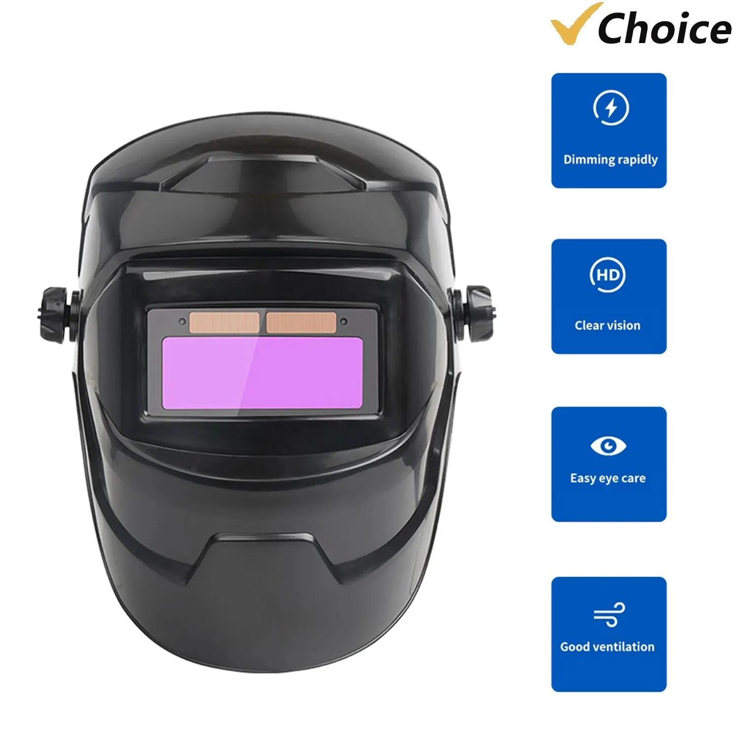 Darkening Welding Mask Glasses Welding Helmet Welding Hood Argon Arc Welding Hat Solar Rechargeable Welding Mask Welding Facial