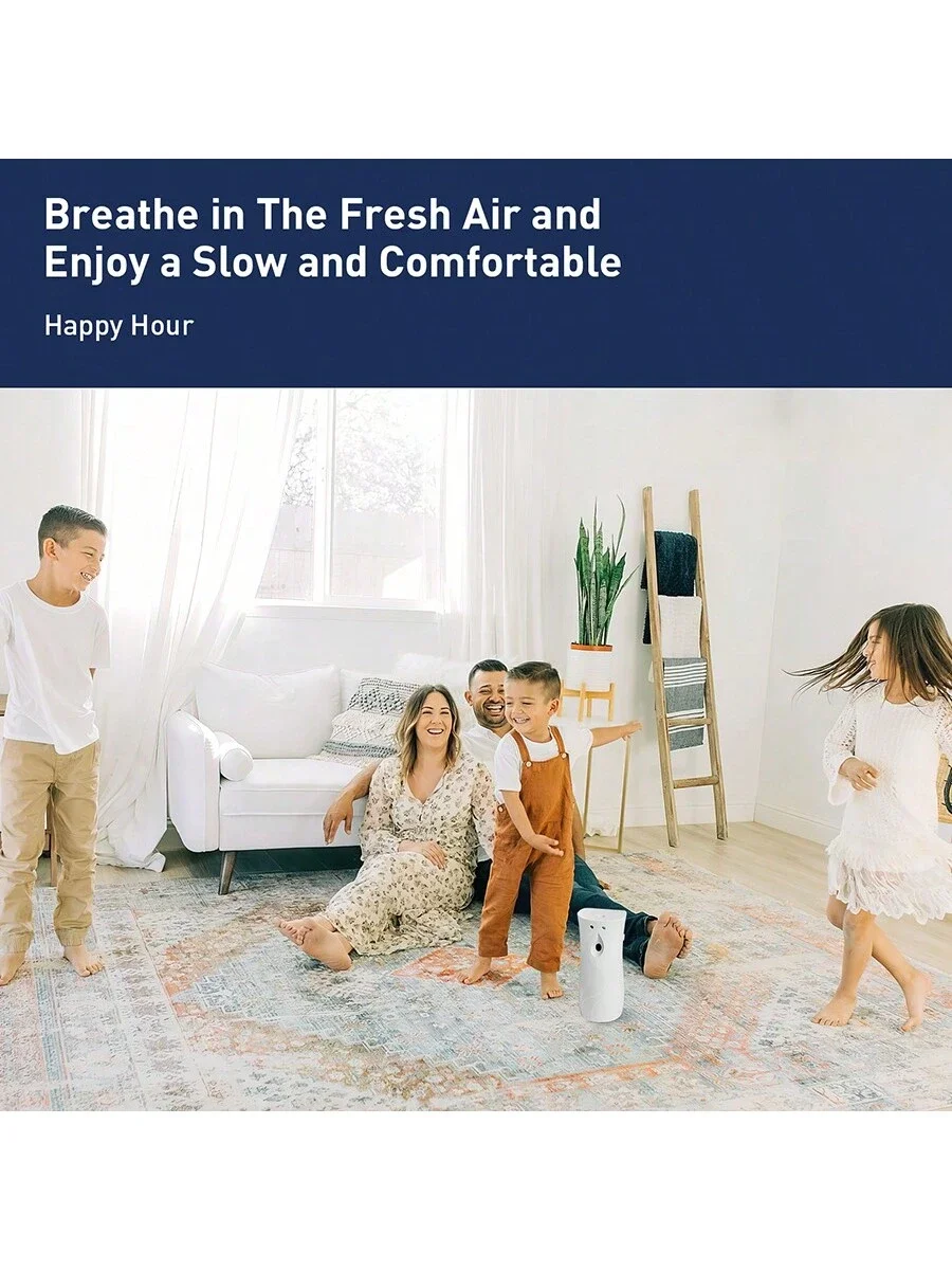 1 قطعة موزع معطّر الهواء الأوتوماتيكي مدعوم بالبطارية، موزع عطر رذاذ مثبت على الحائط وسطح المكتب لمجموعة الحمام