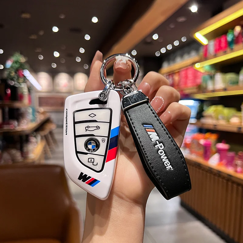 Sporty Style Car Key Case Cover Bag Holder Shell Keychain For BMW F20 G20 G30 X1 X3 X4 X5 G05 X6 X7 G11 F15 F16 G01 G02 F48 G30