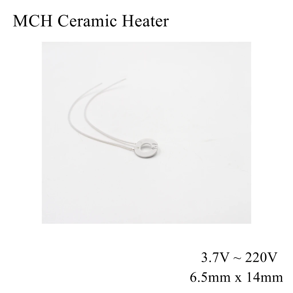 Concentric Circles 6.5mm x 14mm 5V 12V 24V MCH High Temperature Ceramic Heater Round Alumina Electric Heating Element HTCC Metal