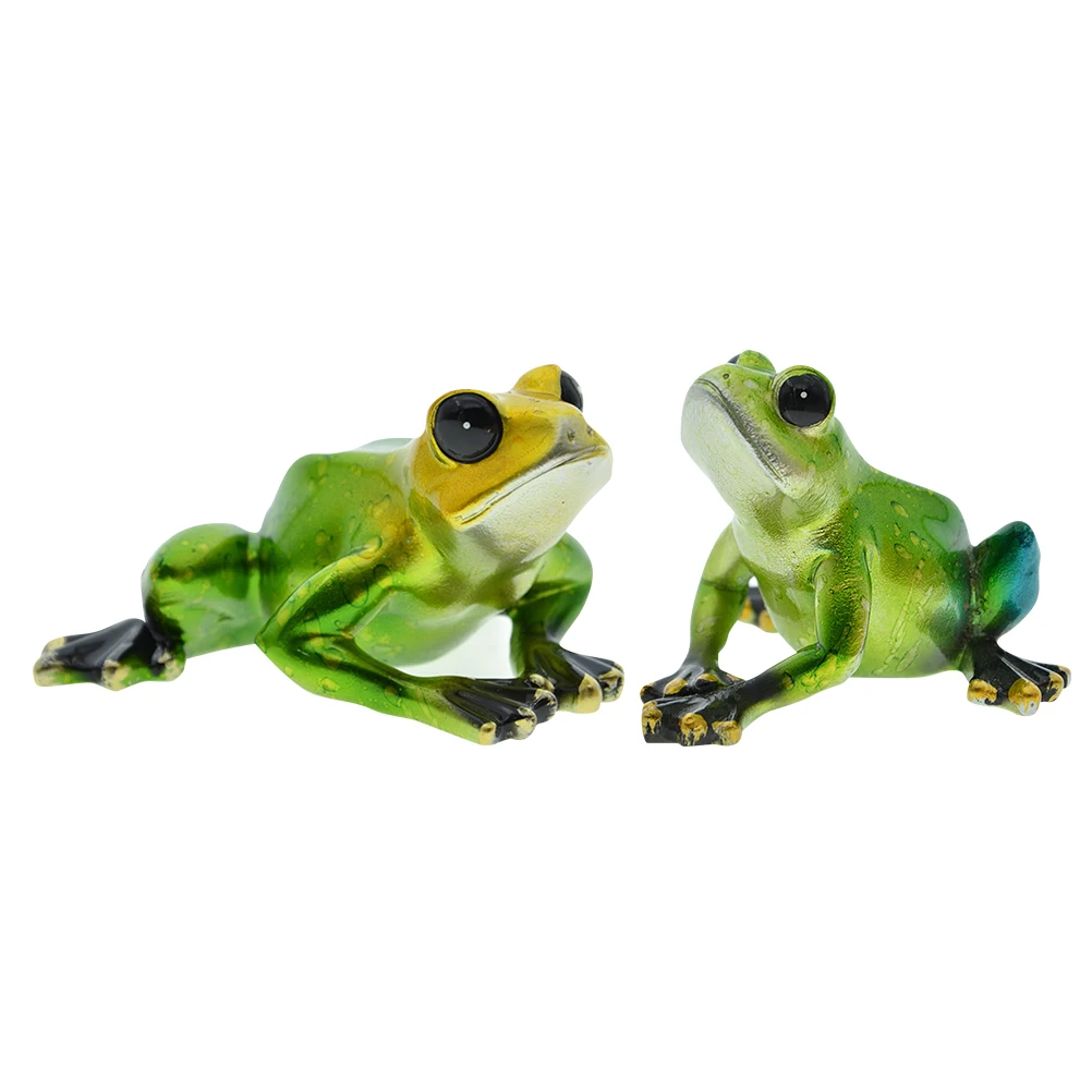 

Resin Frog Shape Ornament Garden Decor Durable Vivid Appearance Home Flowerpot Landscaping Adornment Garden Decoration