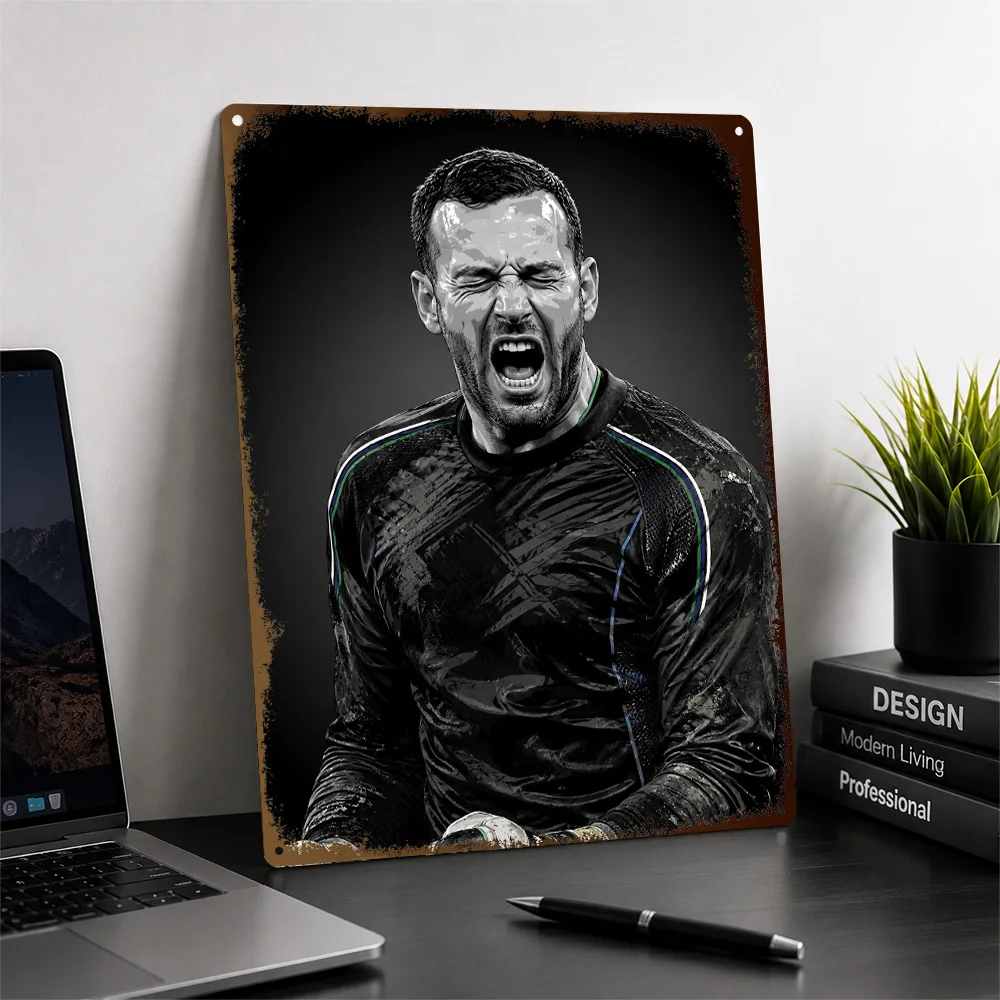 Samir Handanović Football Printed Poster Customized Metal Sign Club Hero Design Wall Art Perfect For Loyal Supporters In Study