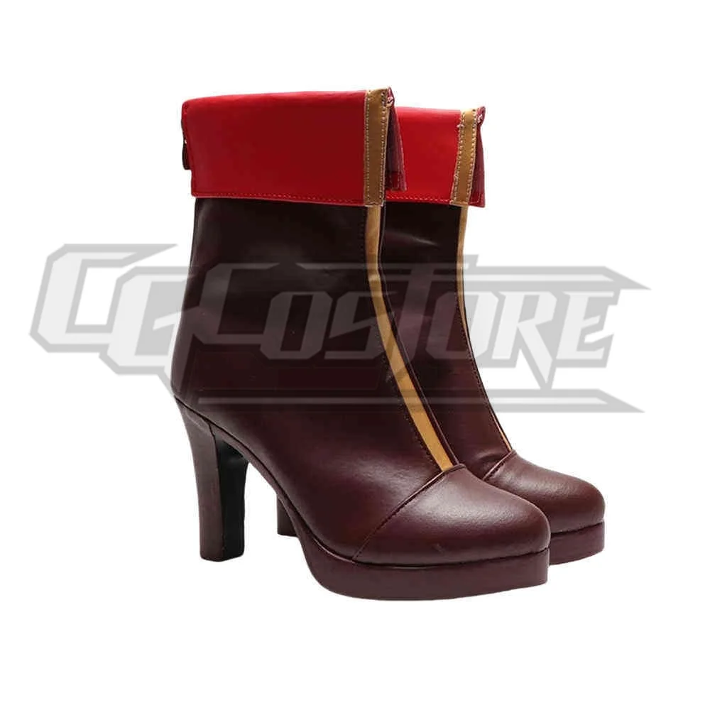 Houshou Marin VTuber Cosplay Sapatos Botas para Homens Unissex Anime Personagem Trajes Calçados ACS-6160