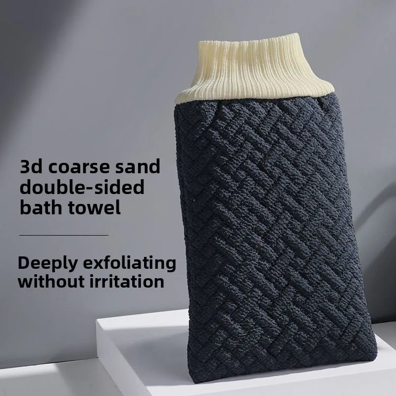 

Мужские банные полотенца с крупным песком для чистки и чистки, мужские толстые грязевые перчатки, большого размера.