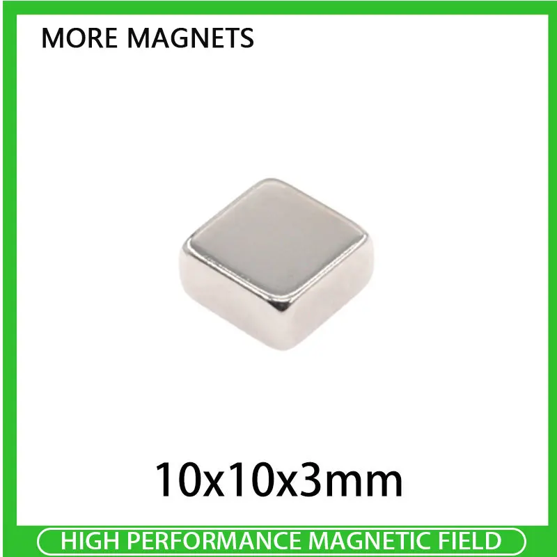 10/20/50/100/150/200/300/1000PCS 10x10x3 Square Strong Powerful Magnets 10*10*3 mm Block Rare Earth Neodymium Magnet 10x10x3mm