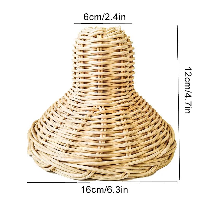 Nowoczesny, ręcznie robiony rattanowy tkany abażur Luksusowa wiklinowa lampa wisząca Żyrandol Osłona światła Salon Dom Restauracja Dekoracja
