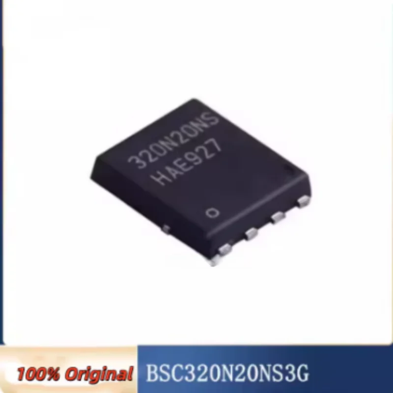 10PCS BSC320N20NS3G Original OptiMOS 3 N-Channel Power MOSFET 200V 36A 32mΩ PG-TDSON-8 SuperSO8 SMD FET Low Rds(on)