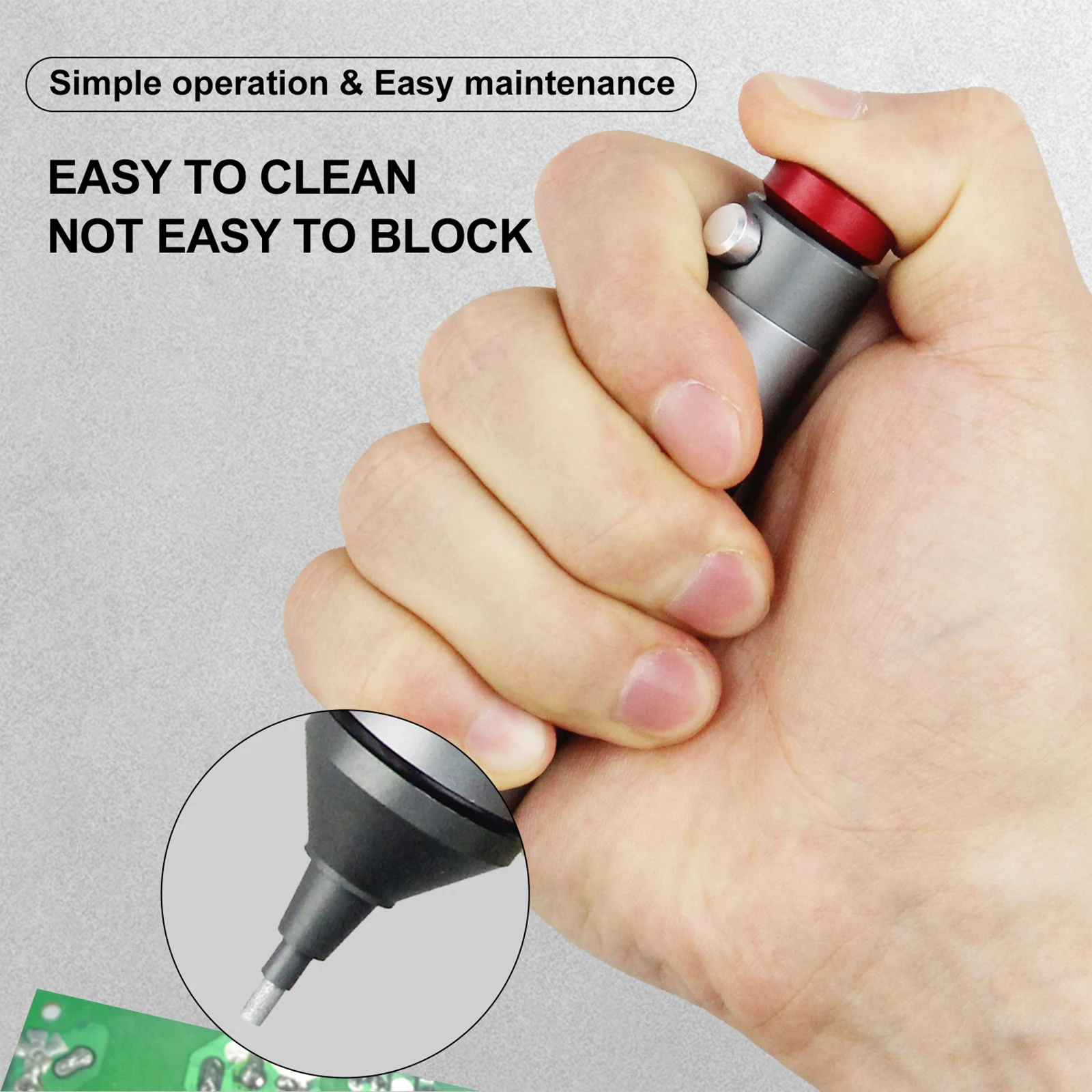 Portable Aluminum Soldering Sucker Pen Silicone Tip Removal Vacuum Solder Iron Engineer Desoldering Pump Repair Tool