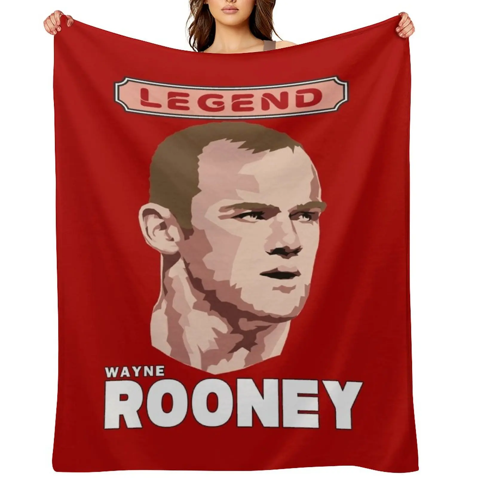 

Wayne Rooney - Football Legend Throw Blanket Vintage Travel Bed Summer Blankets
