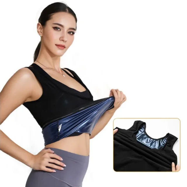 Kombinezon do sauny dla kobiet urządzenie do modelowania sylwetki kamizelka zatrzymująca ciepło utrata masy ciała koszulka treningowa Tank Top odchudzanie kobiety bielizna modelująca trening