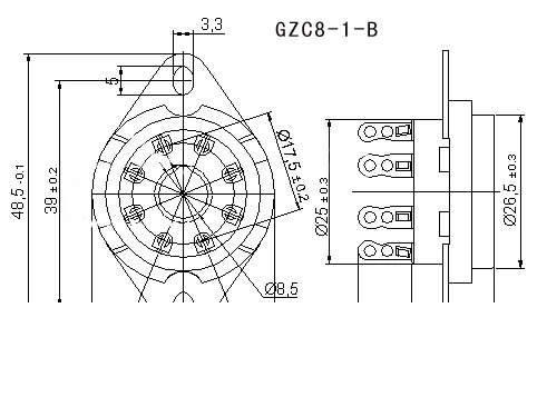 10 Stück 8-PIN K8A Oktal-Röhrensockel Keramik-Ventilsockel für KT88 EL34 5881 6SL7 6CA7 6L6 5AR4 6L6 Vintage Audio-Verstärker DIY – Detail 1