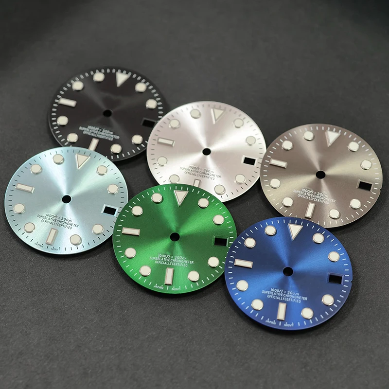 

NH35 dial S dial 28.5mm SUB luminous sunray watch modification accessories fit for NH35/36 movement