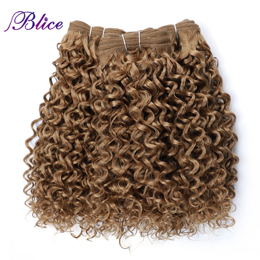 

Пучки вьющихся волос Blice, синтетические волосы для наращивания с двойным утком, красочные плетения волос, предложение на один пучок