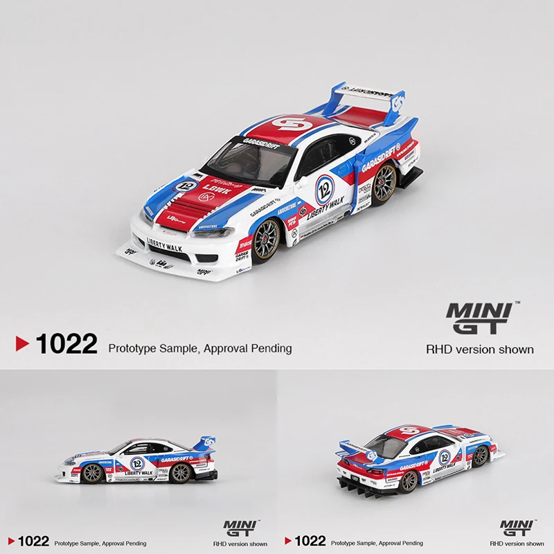 

Предпродажа MINIGT 1022 1:64 Nissan LBWK LB Super Silhouette S15 SILVIA GARASIDRIFT, литая под давлением модель автомобиля, коллекция игрушек