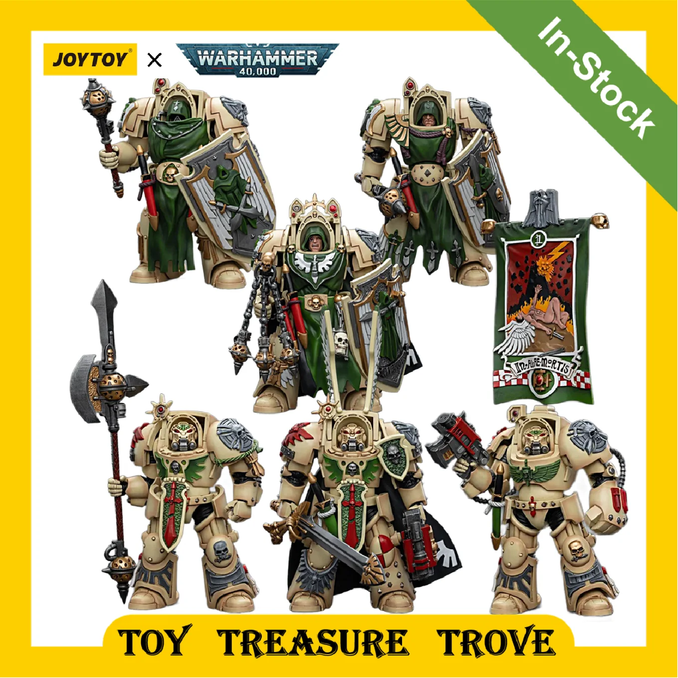 

JOYTOY Warhammer 40k 1/18 Action Figures Dark Angels Deathwing Strikemaster Accessories Helmet Shoulder Armor Weapon for Gift