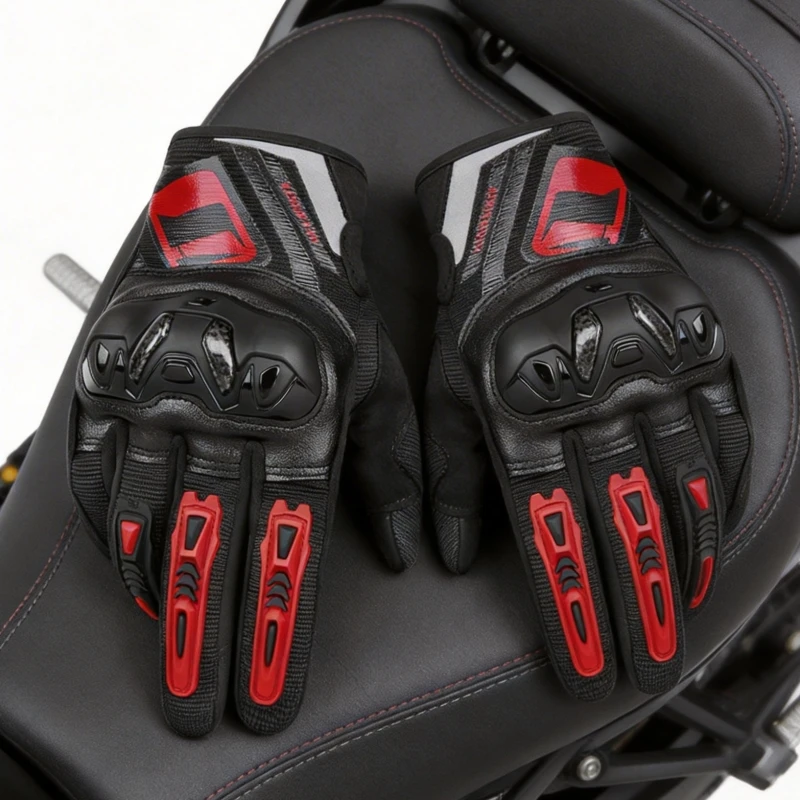 

Summer CE1 Windproof TPU Carbon Fiber Motorcycle Gloves Full Finger Breathable Touch Screen Riding Gloves