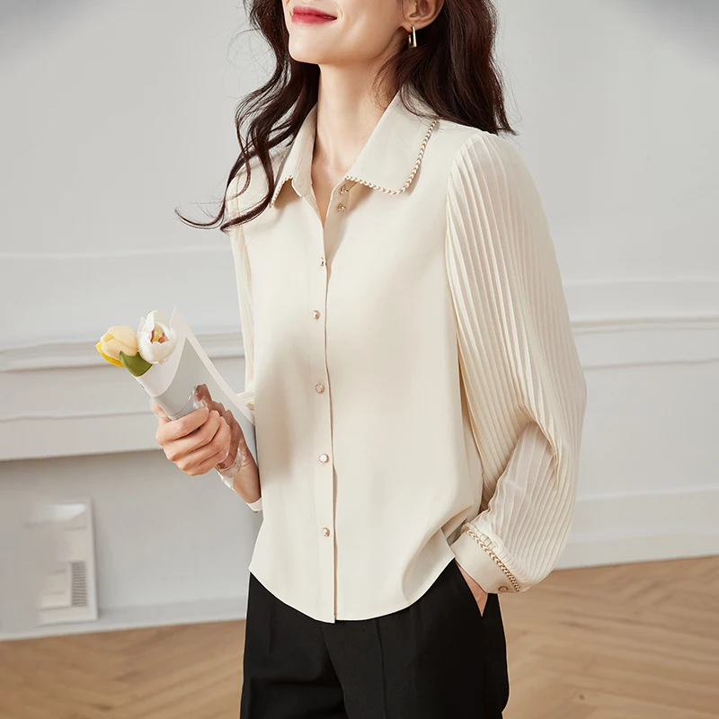 New elegant Women\'s chiffon Blouse for a Chic Look Fashion office ladies Button-Down shirts Tops Spring Summer tops blusa mujer