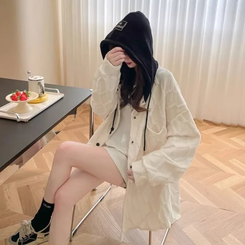 

Весенние и осенние толстовки с капюшоном для женщин, свободные женские топы с капюшоном, корейская уличная одежда Y2k, эмо, популярная одежда высокого качества