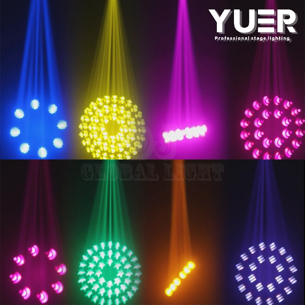 

420W bulb Moving head Light with ring Stage Beam Effect 4 Prisms 14 Gobos Colors white DMX512 for DJ Disco Concert show Lighting