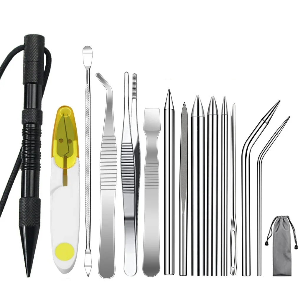 Kit de ferramentas multifuncional paracord fid, conjunto de agulhas marlinspike de aço inoxidável para desmontagem de nó, faça você mesmo, artesanato, sobrevivência, chaveiro edc
