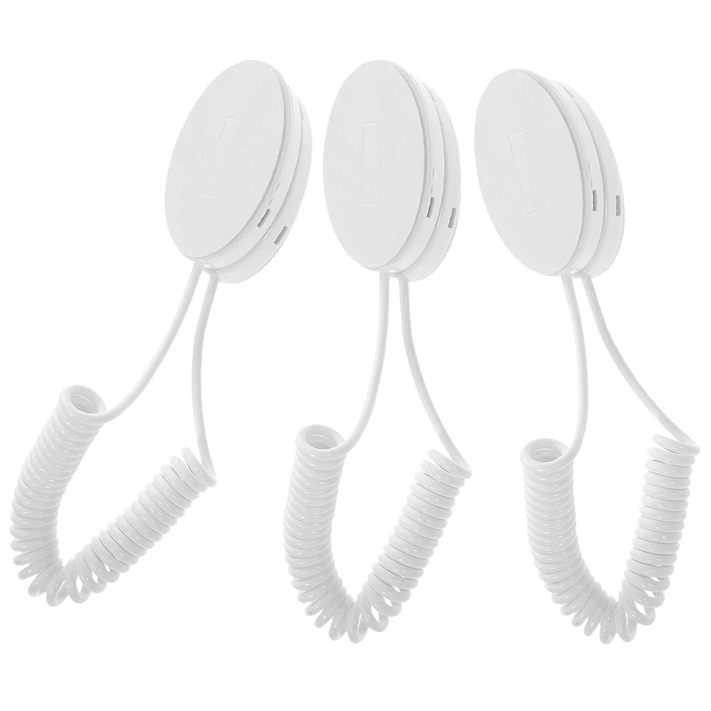 

3 Pcs for Anti-lost Rope Hook Plastic Tethers Hooks Retractable Cables with Adhesive Lanyard