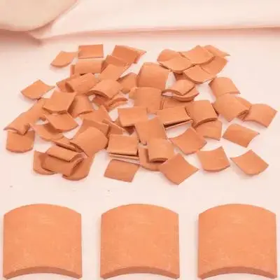 80 pezzi di tavolo di sabbia decorazione architettonica piastrelle di tetto in miniatura modello di argilla finta costruzione di case delle bambole mattoni di scena fai da te