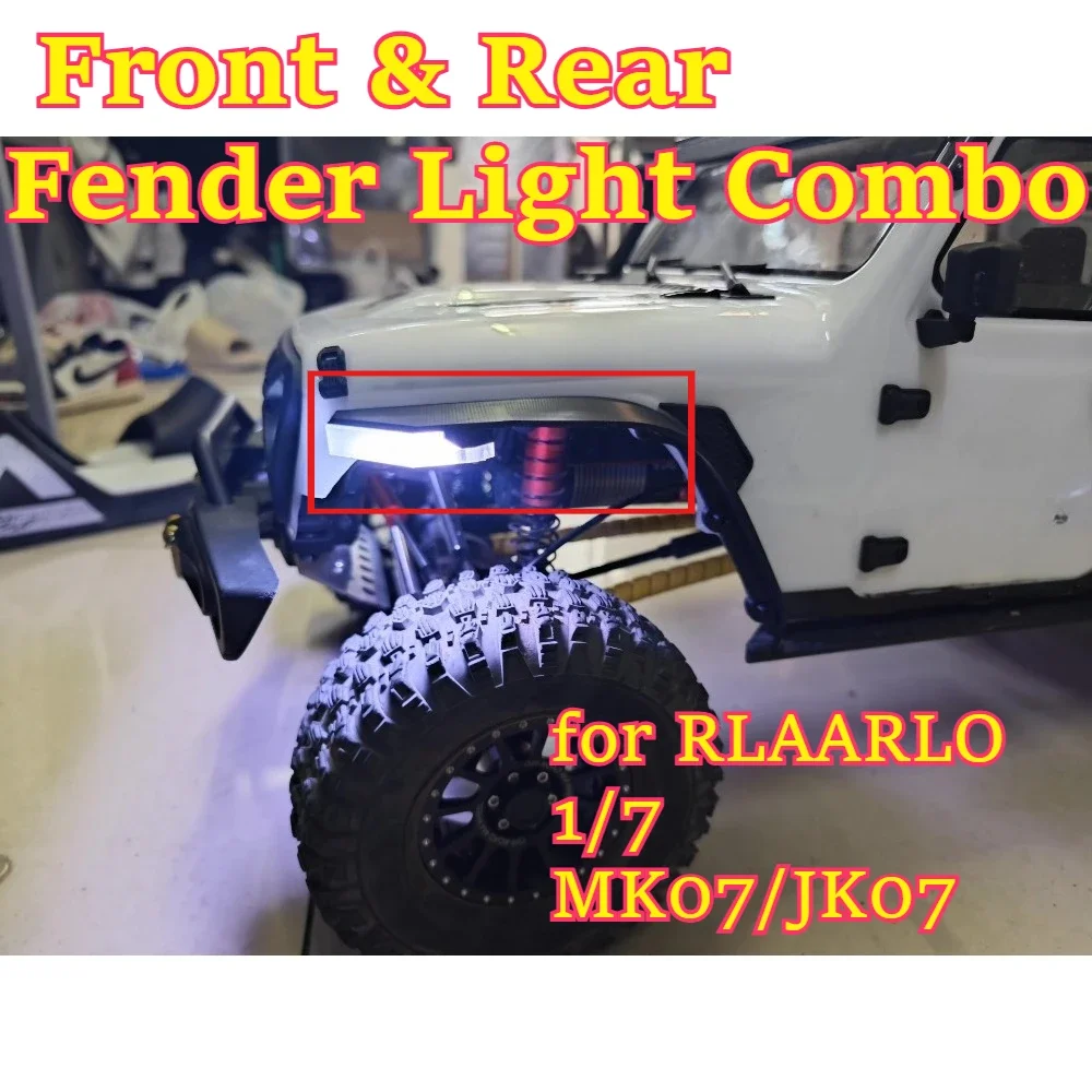 for RLAARLO 1/7 MK07/JK07 PRO RC hobby Borderless Competition Front & Rear Fender With Lamp Cover custom size spare accessories