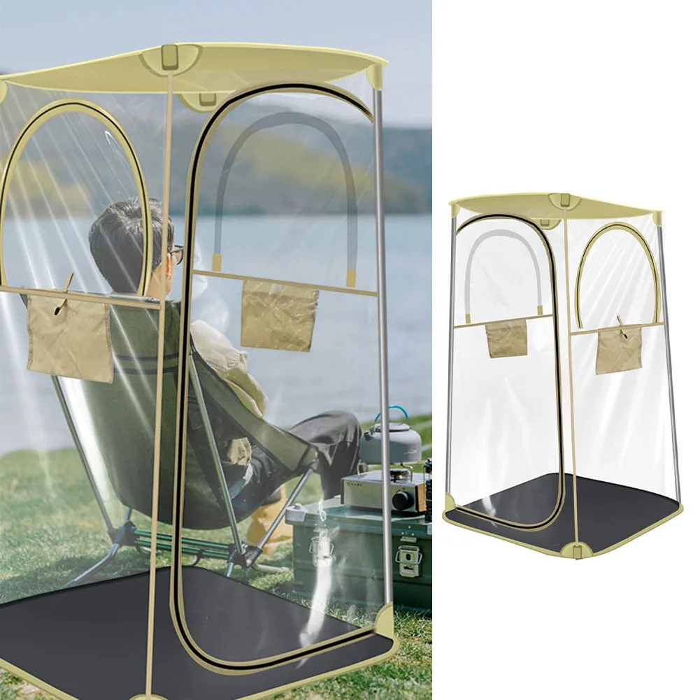 

4 Sided Outdoor Tent Made of Transparent PVC for Fishing Camping and Sports Viewing Shelter with Windproof Features