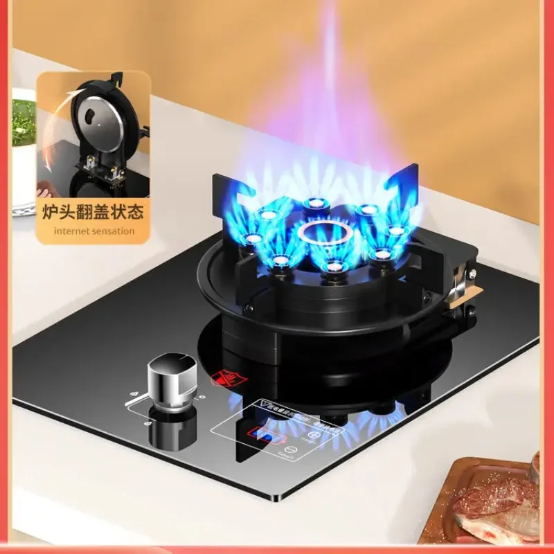 Single Stove Desktop Embedded Insulated Wind Shield Intelligent Timing Reversible Furnace Head Natural Gas Liquefied Gas Stove