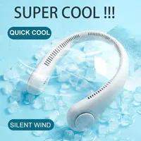 Portable Mini Home Summer Air-cooled Neck Hanging Fan for Outdoor Sports, Running, Travel Without Blades, Wearable USB Neck Stra