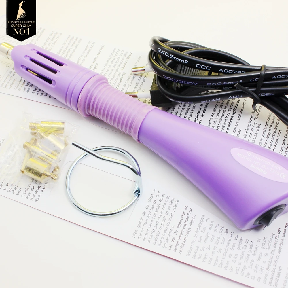 Crystal Castle Implified Rhinestone Applicator Set, Fast Heat Gun, Easy Use, Crystal Hotfix Wand Iron On Machine