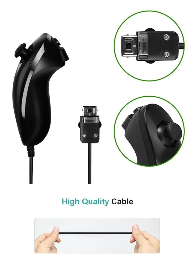 Wired Nunchuck Für Nintendo Wii Spiel Controller Hand Gebogene Spiel Griff Controller Nunchuck Für Wii Gamepad Zubehör