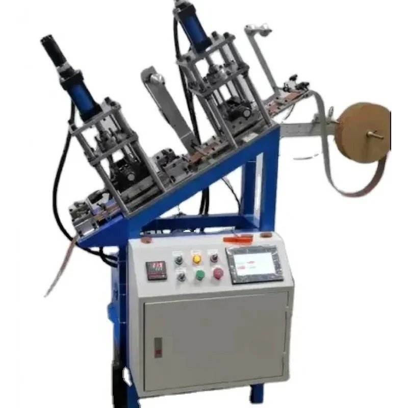 Labeling Automatic Machine Producing Leather Labels For Jeans