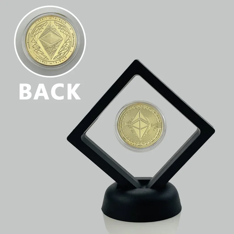 New Product Commemoration Coin Ethereum BNB TRX Ripple Cardano Crypto Bitcoin Litecoin Cryptocurrency With Nice Stand