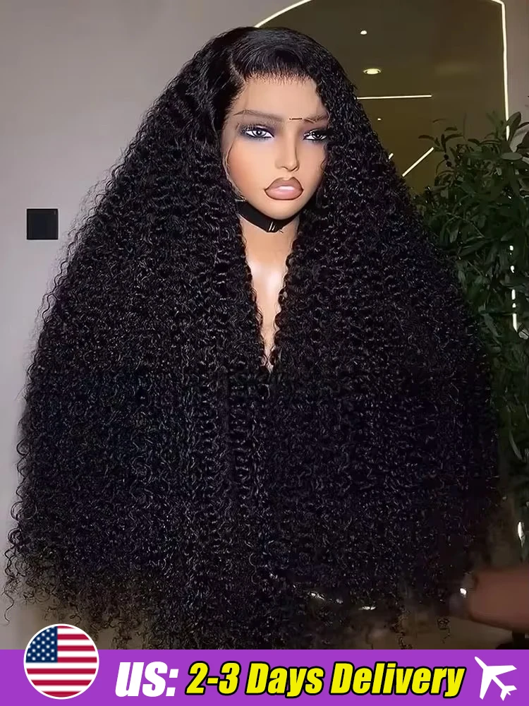 200 Density 13x6 13x7 HD Transparent Lace Frontal Wig 30 40 Inch Deep Wave 6x6 Closure Glueless Wig Human Hair 13x4 Curly Wigs