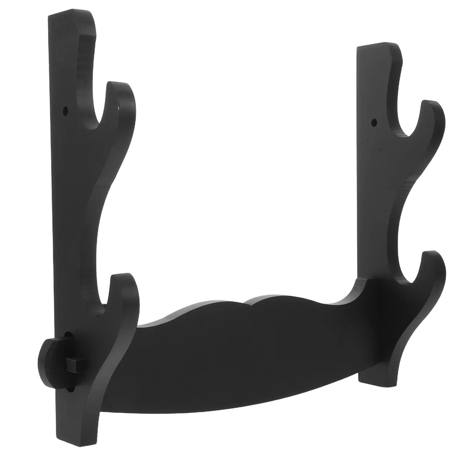 Wooden Flute Rack Double Tier Wall Mounted Display Holder Stand for Flute Sword Scabbard Collections Musical Instrument Display