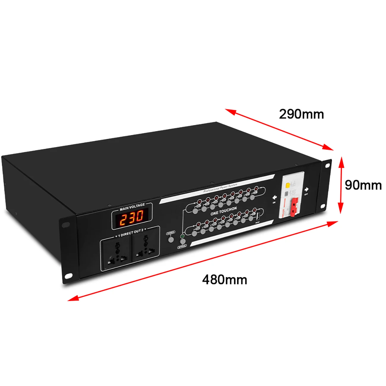 D416 Professional Power Sequencer Controller 16 Channels with Display Monitor for Dj Equipment