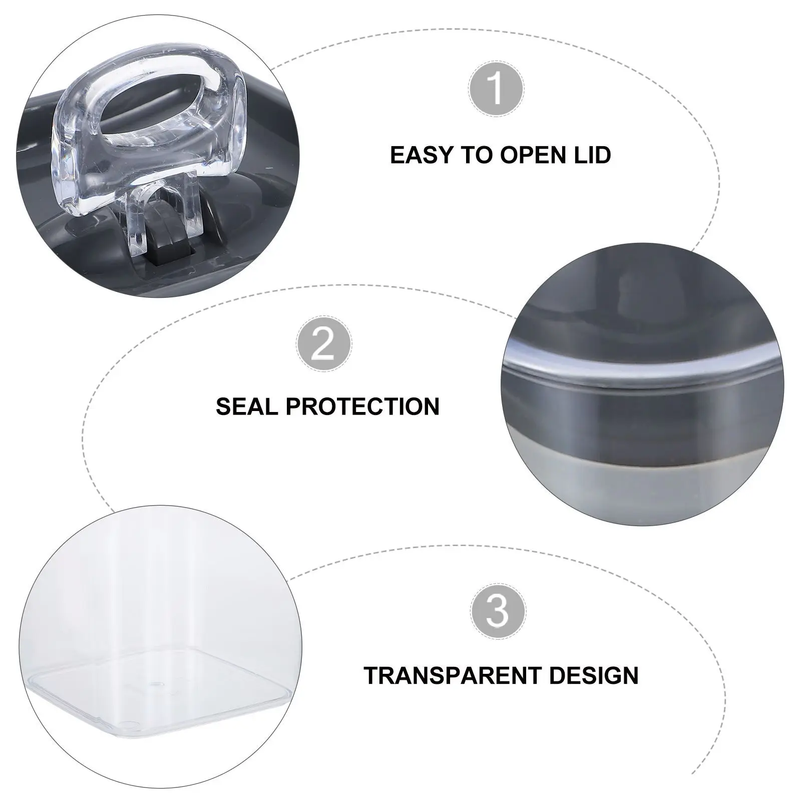 

1Pcs Storage Jar Premium Plastic Sealed Food Container with Press-to-Vent Lid for Cereals Snacks Grains Rice Beans Dry Goods