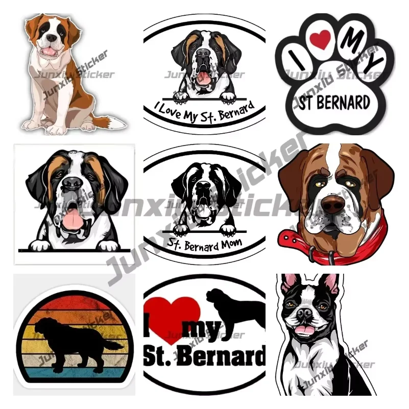 

Creativity St. Bernard Decal I Love My St.Bernard Vinyl Decal Dog Breed Sticker for Car Bumper Laptop Windows Trucks Accessories