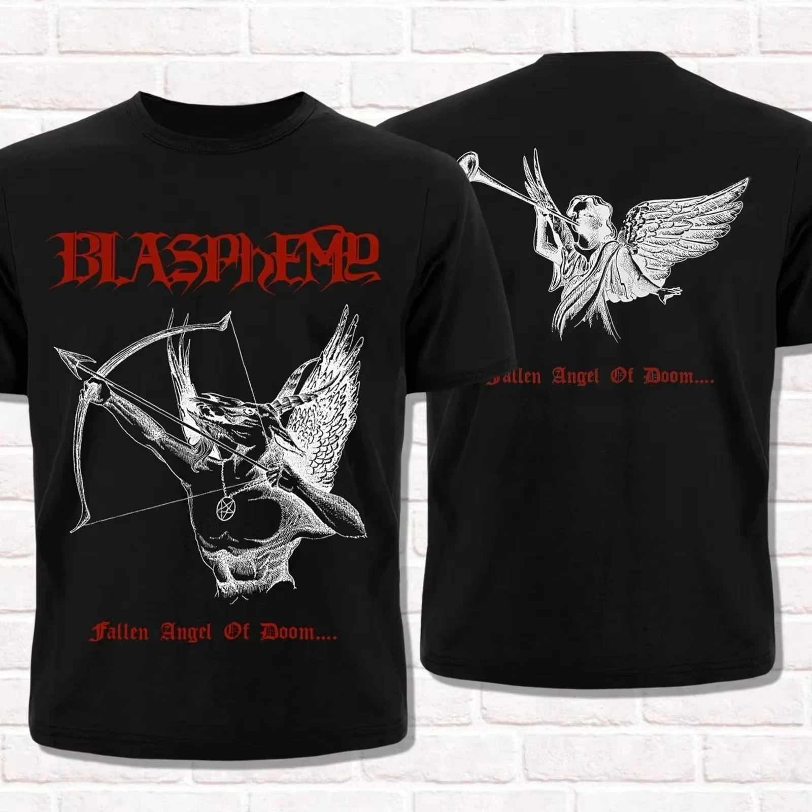 2026 Summer Hot Selling Legendary Black Metal Band Blasphemy Casual Short-sleeved T-shirt Men's Loose Breathable Top Y2k