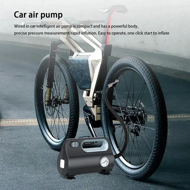 Car Air Pump Air Compressor Rapid Inflation 12V Dual Power Tire Air Pump for Cars Motorcycles Bicycles Balls LED Digital Display