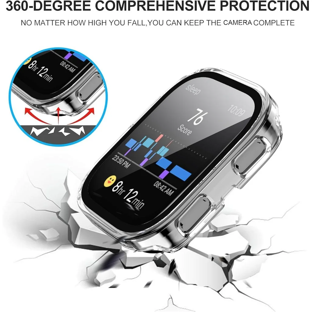 PC Case for Amazfit bip 6 smartwatch Accessories Cover + Screen Protector Glass 2in1 Scratch Bumper For Amazfit bip6 watch cases image 4