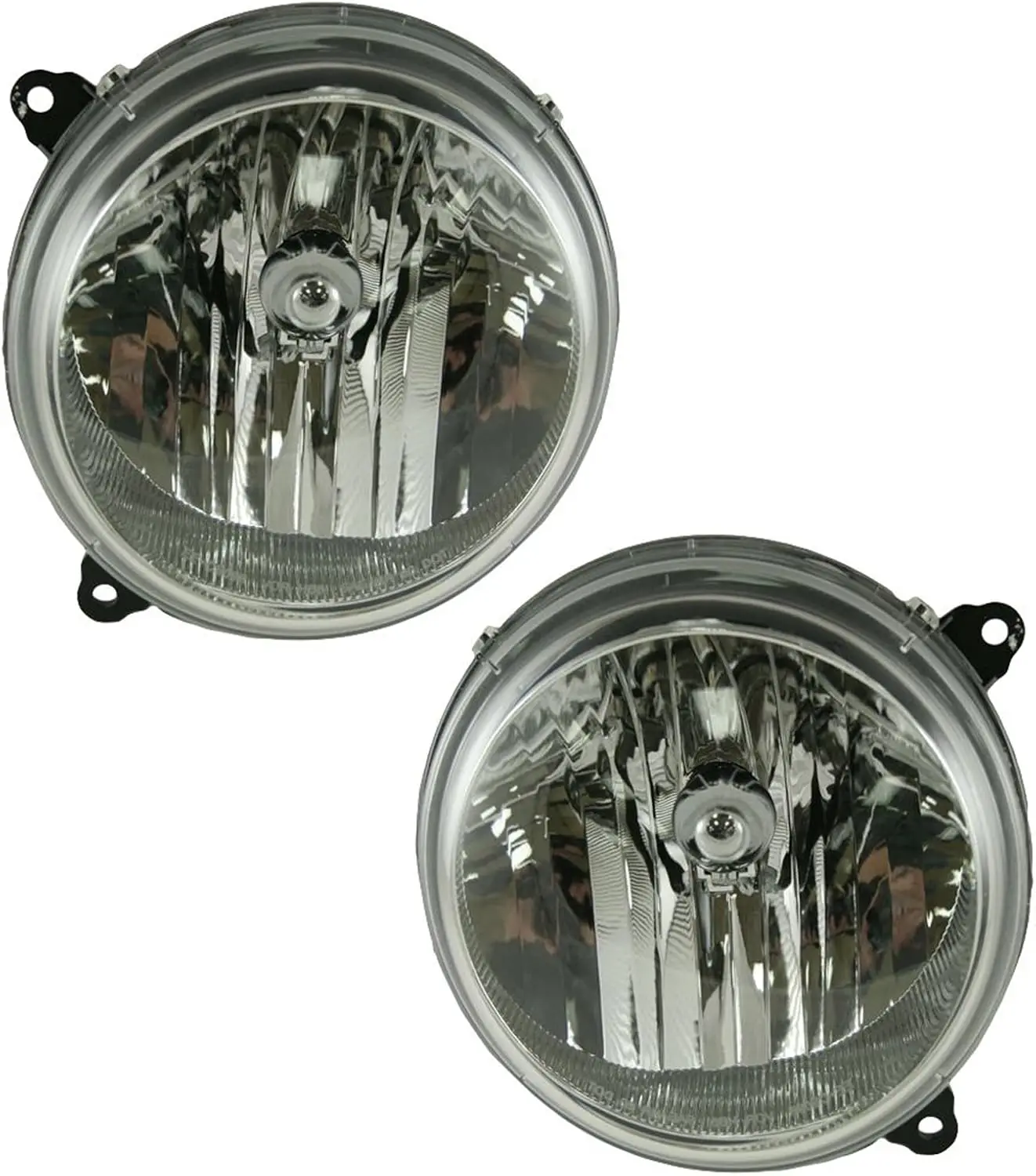 Driver & Passenger Side Headlight Assembly Set Headlights Driver & Passenger Side Compatible with 2005-2007 Jeep Liberty CH25021