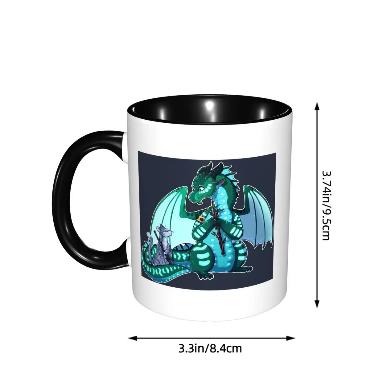 Wings Of Fire & Warriors - Turtle And Jayfeather Mug Funny Ceramic Coffee Cups Tea Mugs Milk Cup Drinkware Gifts for Woman Man