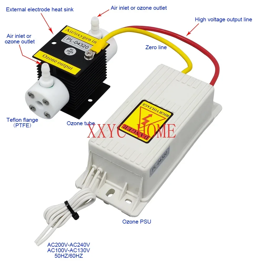 CE FCC ROHS Patented product 1G/H 1gram High concentration ozone generator kit Disinfection and sterilization of bath SPA