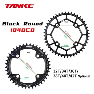 Tanke 104BCD MTB Round Crown narrow Ultraleve Mountain Bike 32t 34t 36t 38T 40T 42t 44t Single Tooth Pedal 10 Main Sales Sailing - №2