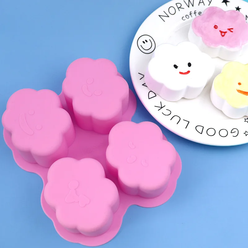 

Wholesale 4-even Cartoon Cloud Silicone Cake Mold Gel Mould DIY Mousse Homemade Rice Pudding 021