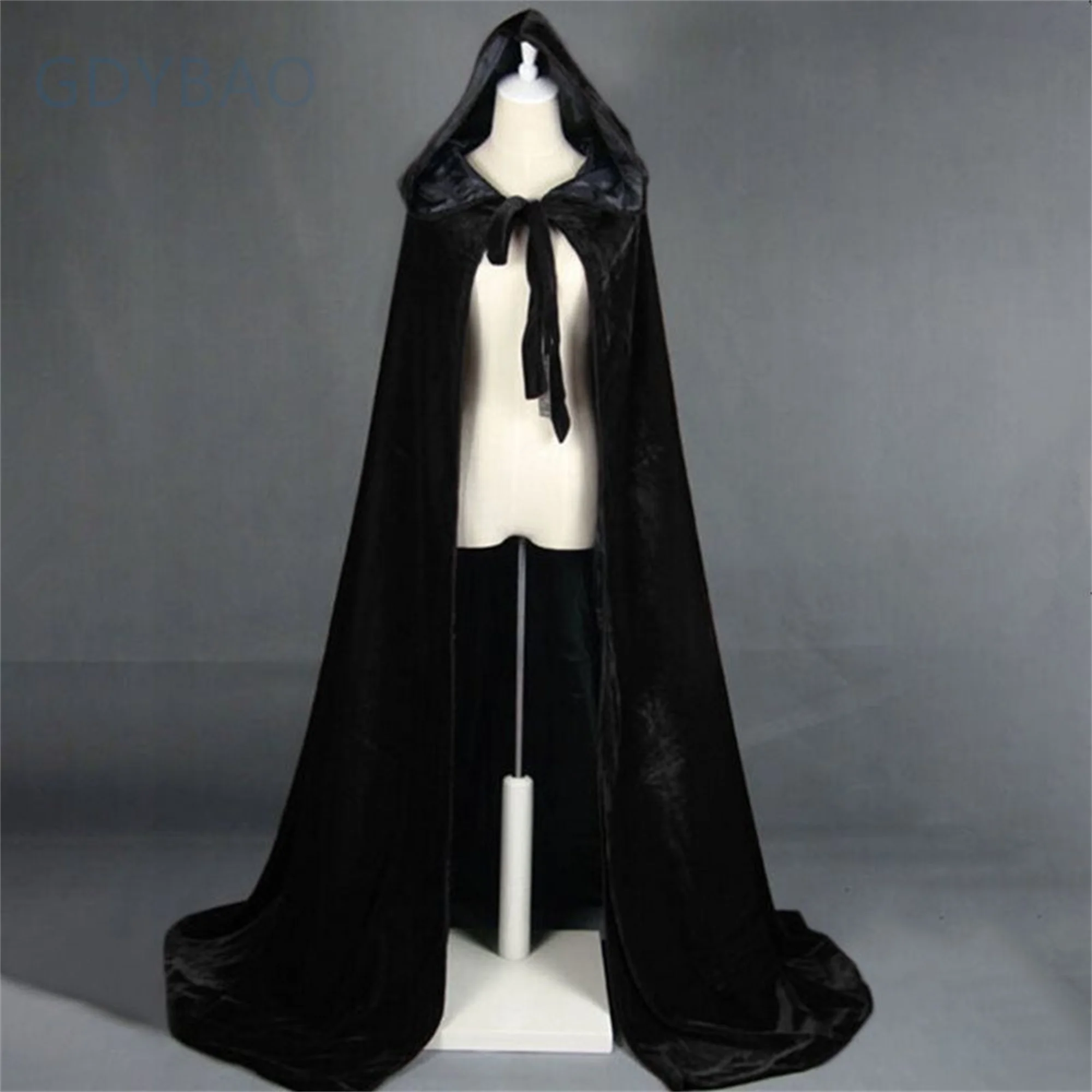 

Velvet Wedding Outdoor Jackets Vintage Cloak Capes Women Bridal Coat Cap Hooded Wedding Accessories Wedding Cloak